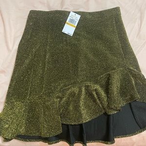 Michael kor black/gold skirt sz S nwt
